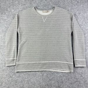 Nation LTD Top Womens S Distressed Raw Hem Casual Comfort Long Sleeve Pullover